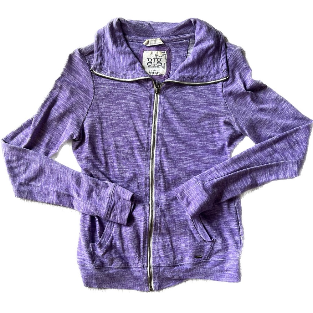 Zip-up purple sweatshirt from Garage